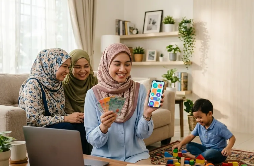 Paparan tugasan dan prestasi platform